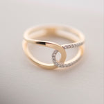 Bague « Aeryn » Or Jaune Diamants