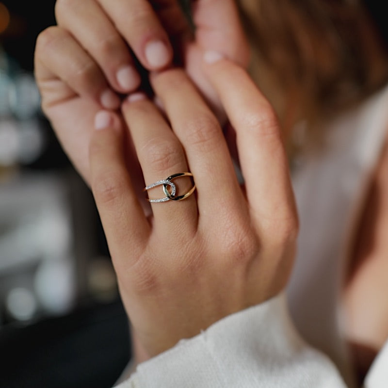 Bague « Aeryn » Or Jaune Diamants