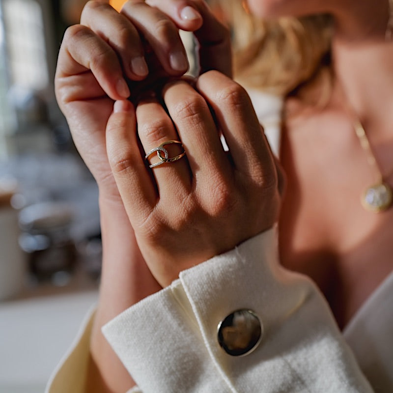 Bague « Aeryn » Or Jaune Diamants