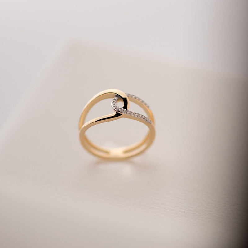 Bague « Aeryn » Or Jaune Diamants