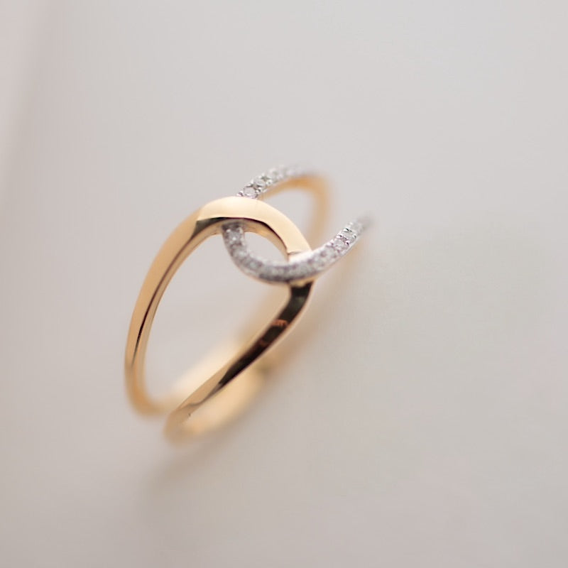 Bague « Aeryn » Or Jaune Diamants