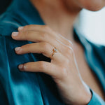 Bague "Héra" Diamant taille Émeraude 0,55 cts