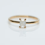 Bague "Héra" Diamant taille Émeraude 0,55 cts